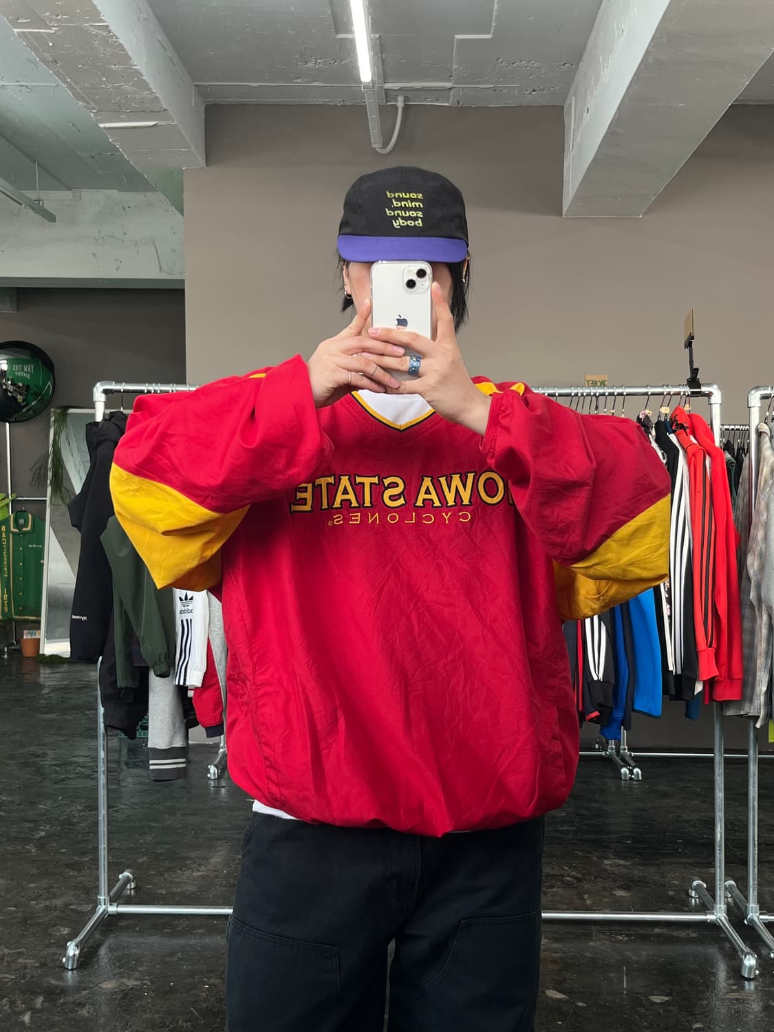 빈티지 올드스쿨 V넥 바람막이 웜업자켓 상품이미지2