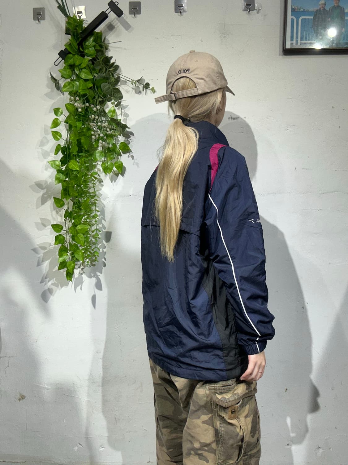 아식스 네이비 핑크 트랙탑 져지 M 상품이미지3