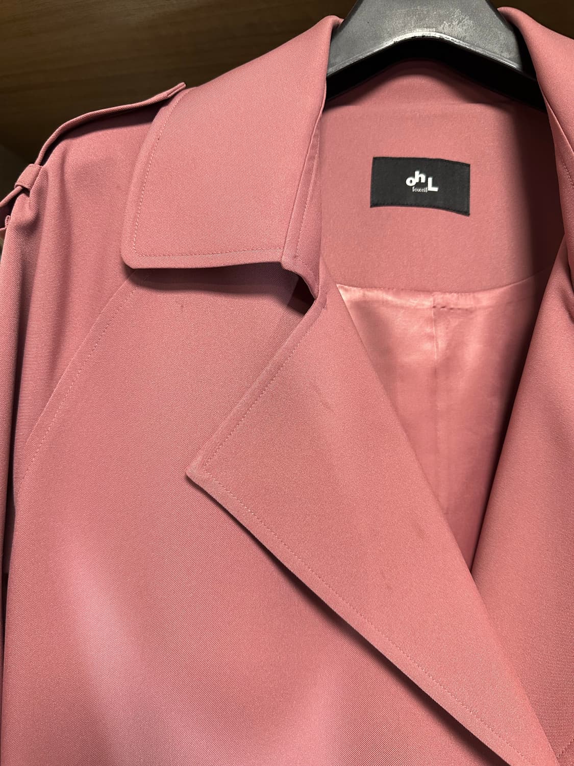 ohL(오엘) 여성 봄 트랜치코트 로즈핑크 상품이미지8