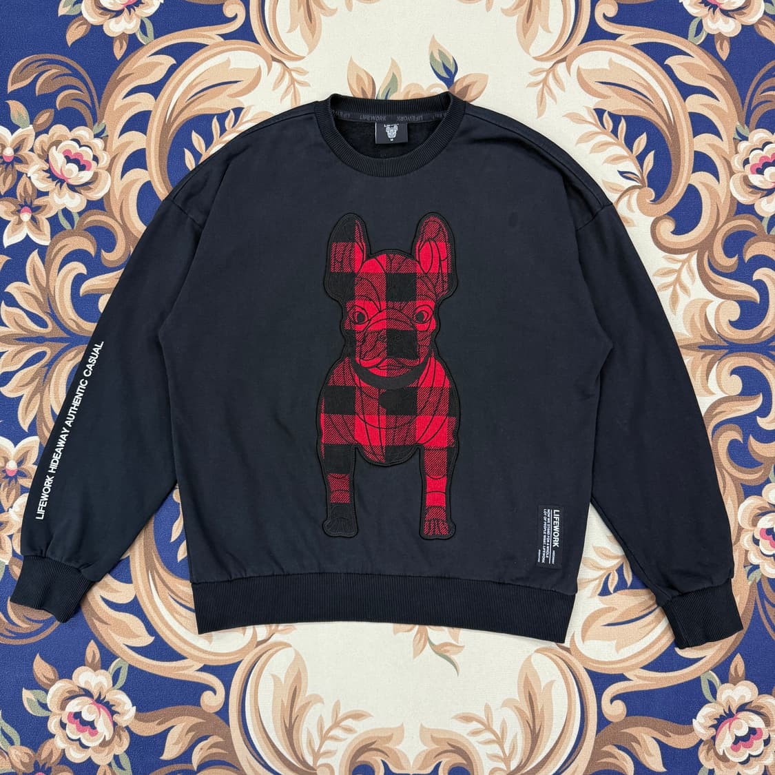 (M)라이프워크 Lifework 빅로고 맨투맨(블랙) 상품이미지1