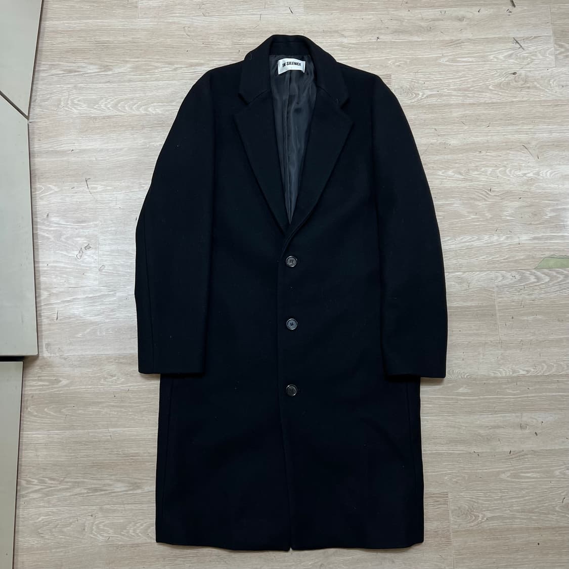 인사일런스 울 싱글 롱코트 [블랙] S/90 상품이미지1