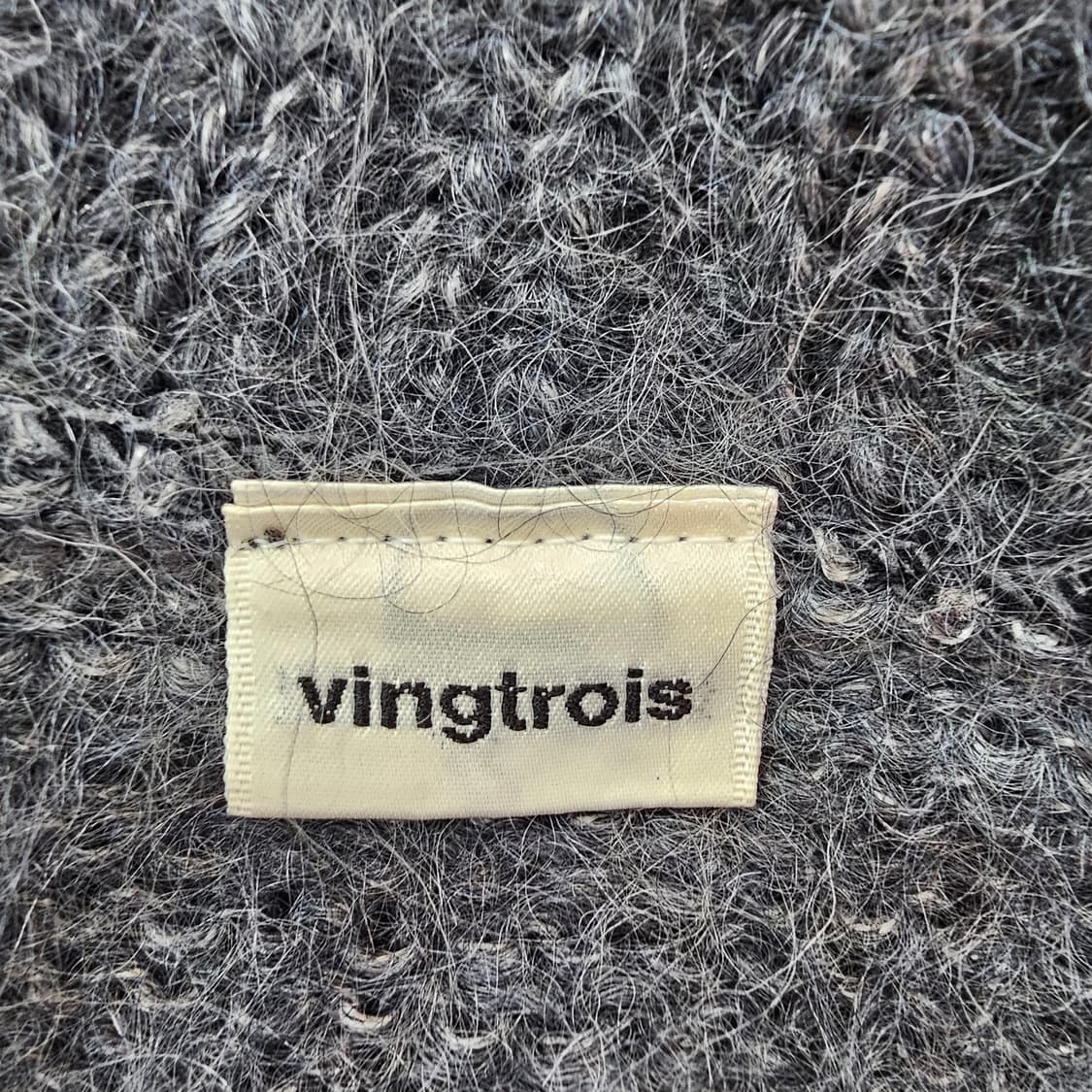 울 그레이 헤어리 반팔 폴라 니트 상품이미지8