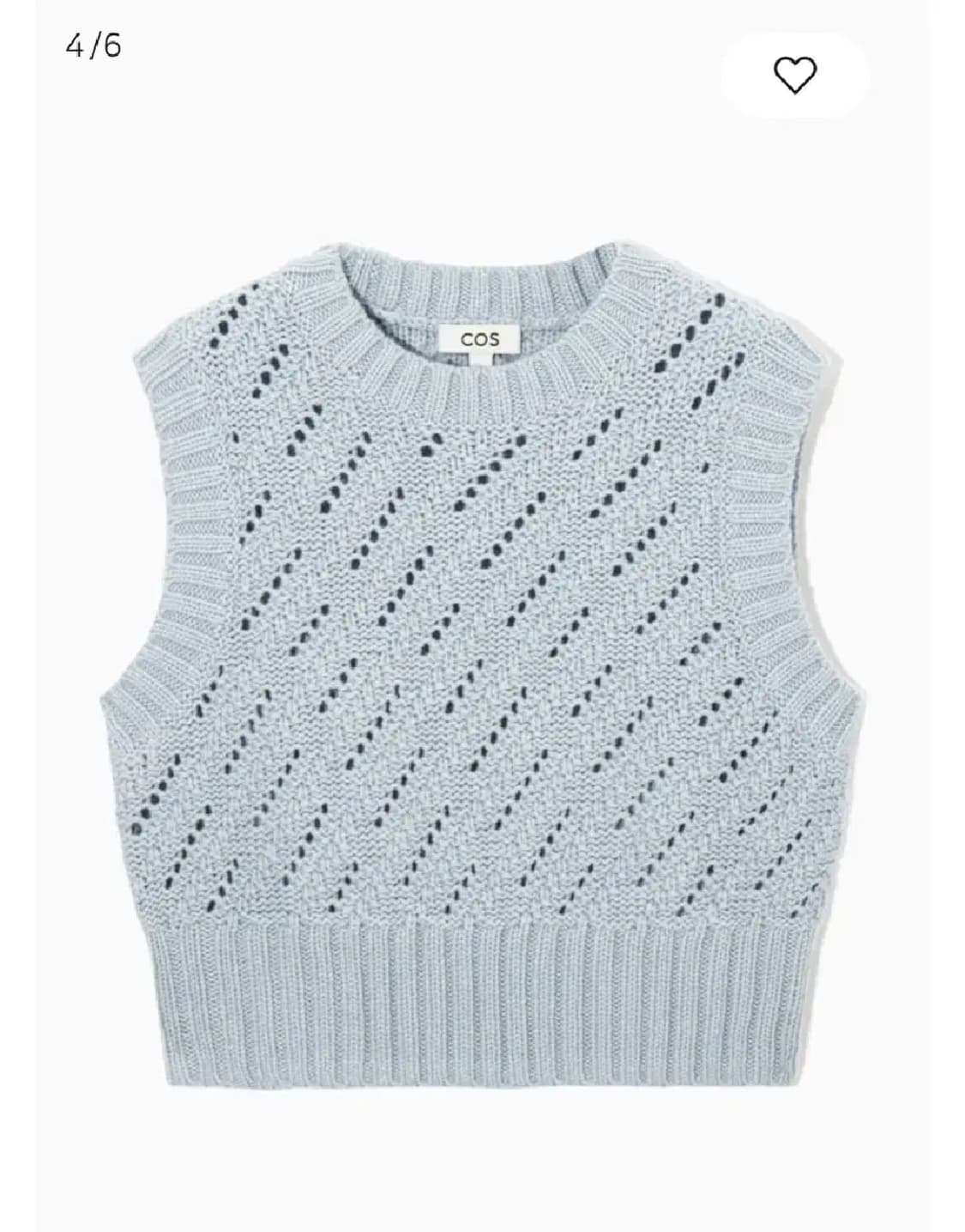코스 COS 포인텔 니트 베스트 사이즈 EUR M 상품이미지1