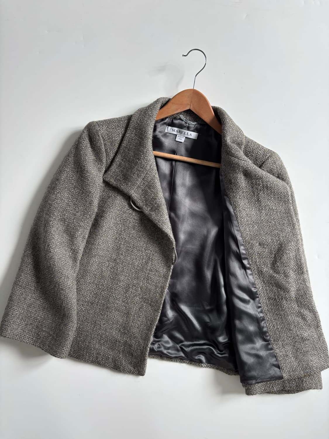 Maxmara by Marella 마렐라 차콜 울 카라 자켓 상품이미지4
