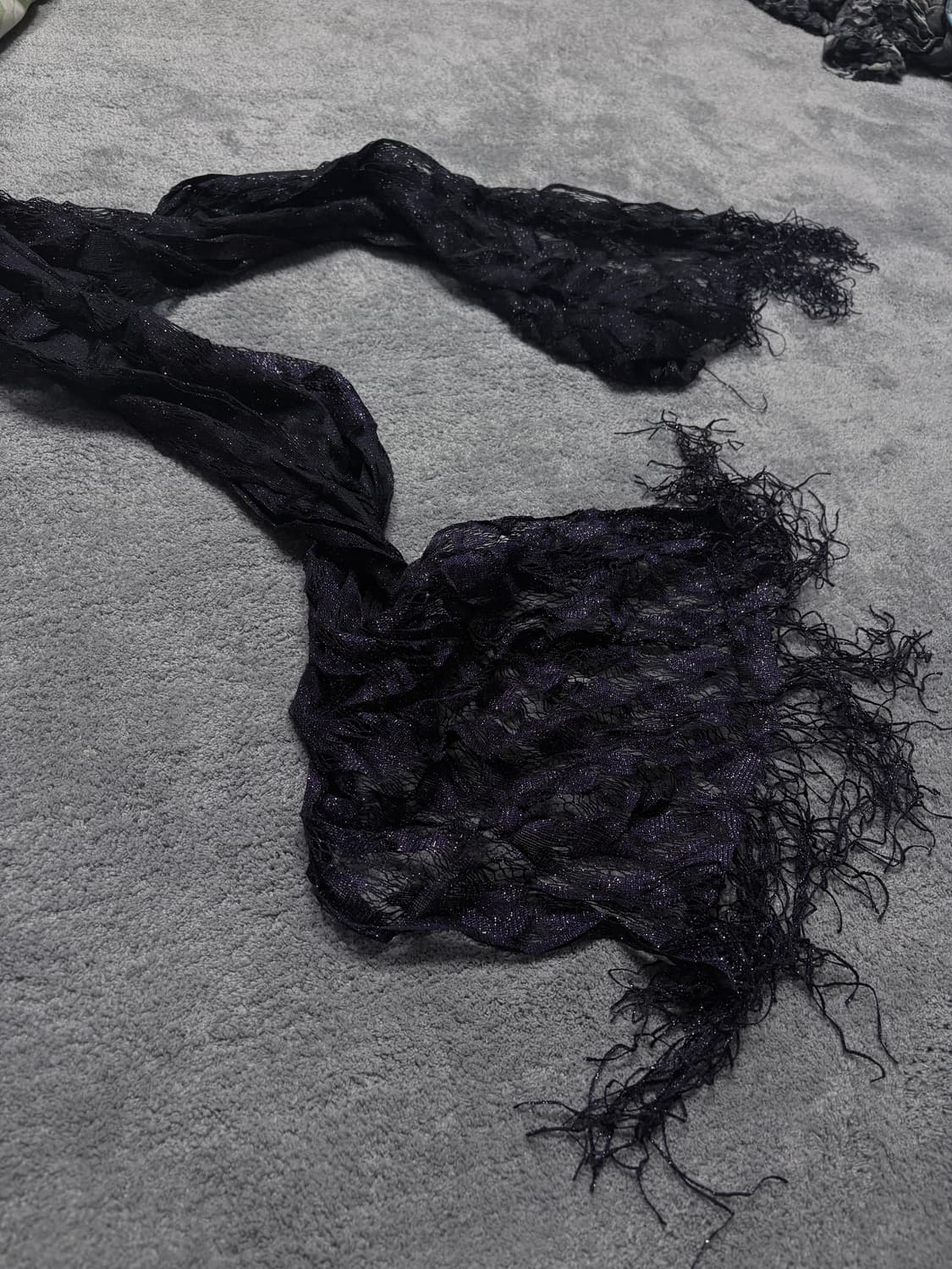 Vintage V-kei,punk mood purl scarf 상품이미지3