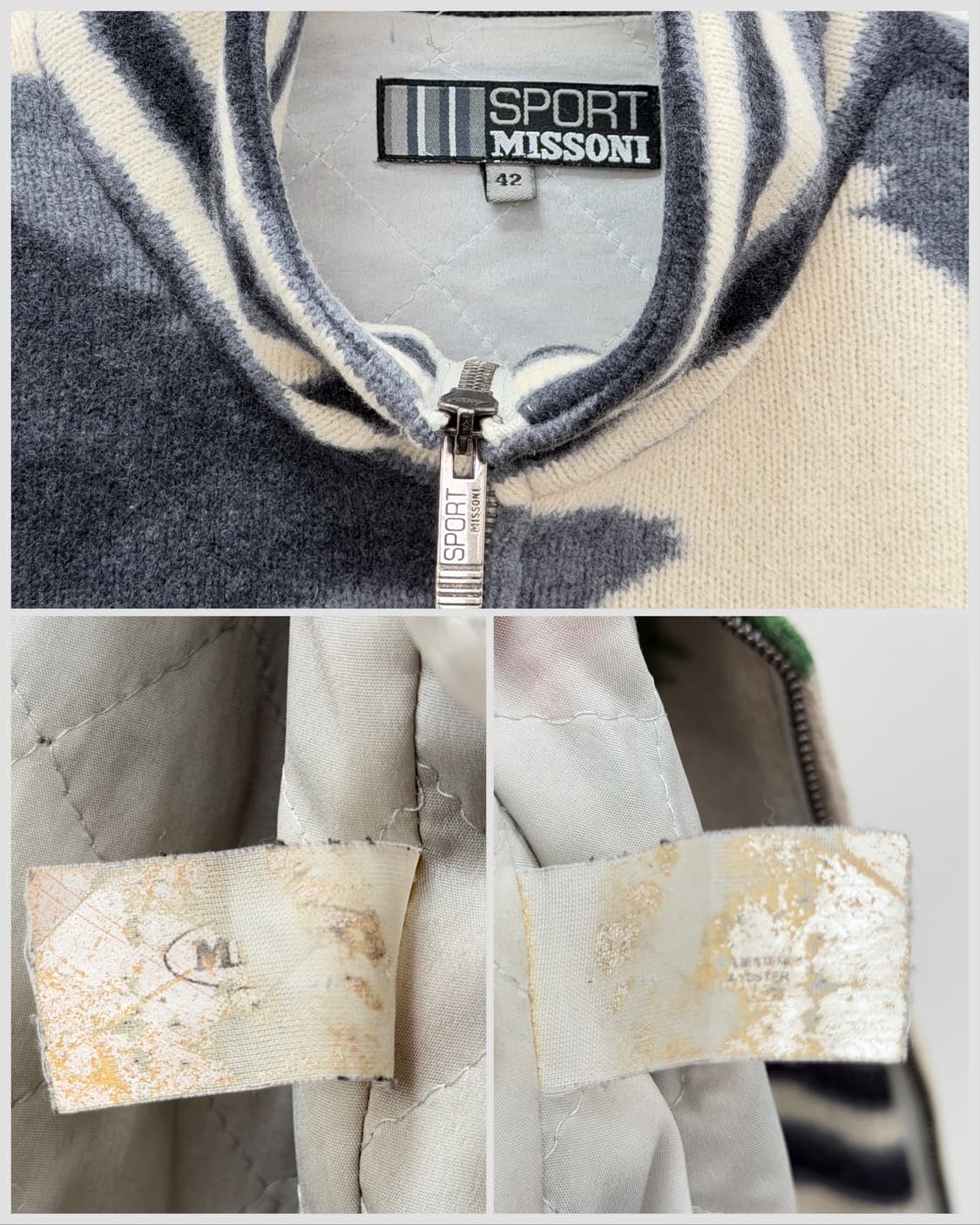 미쏘니 스포츠 패턴 울 집업 자켓 상품이미지8