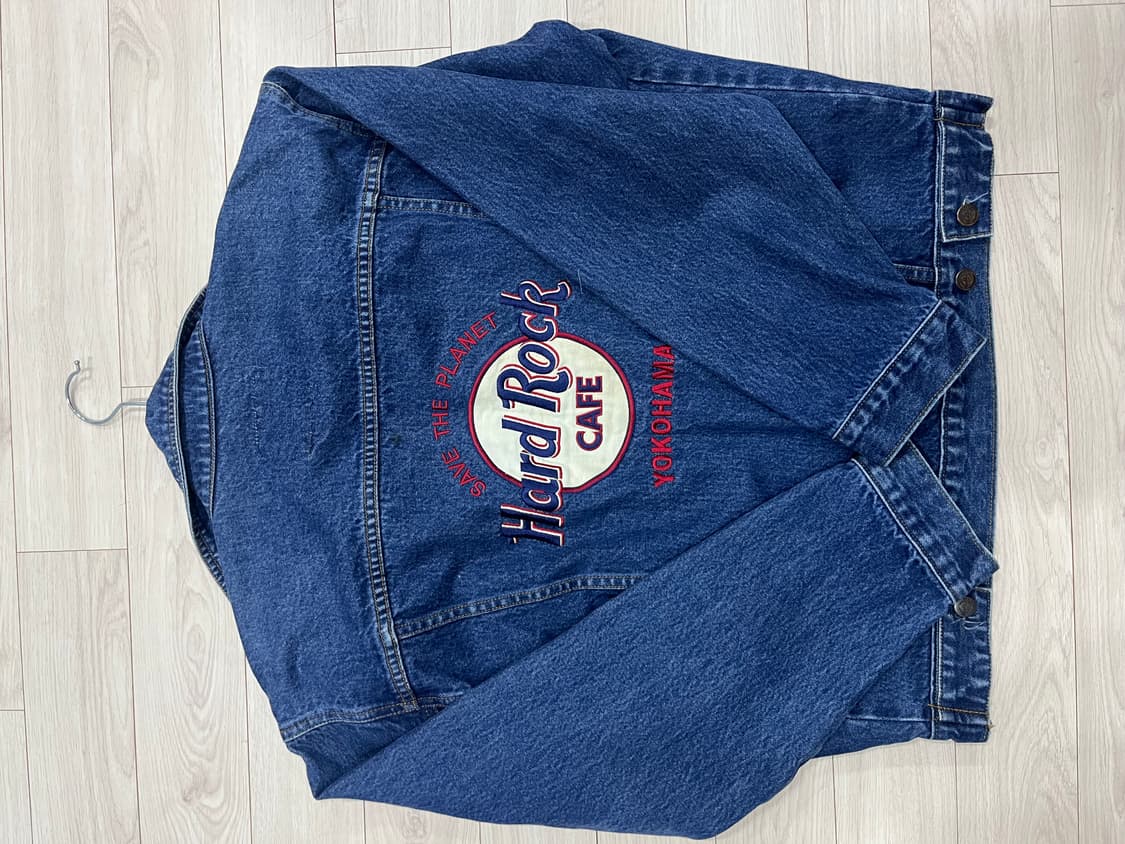 [95-100] 하드락 카페 요코하마 데님청자켓 S 상품이미지1
