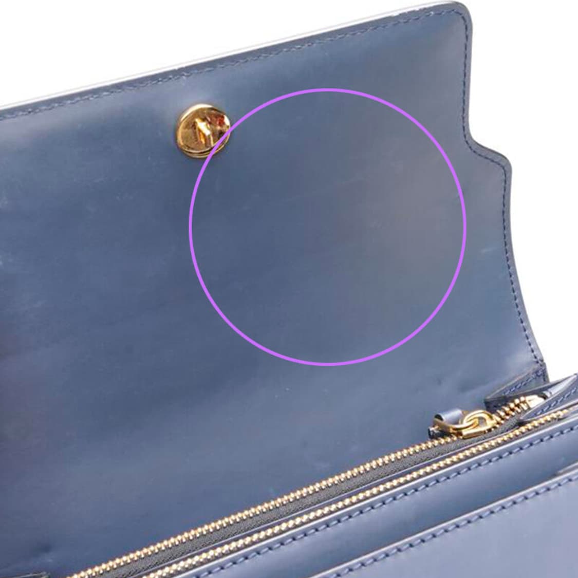 (중고) 마르니 네이비 카프스킨 트렁크 미듐 숄더백 상품이미지10