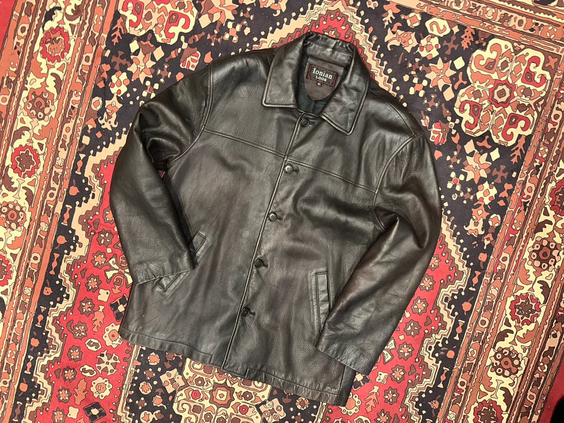 ( L-XL ) 가죽자켓 가죽카코트 가죽코트 레더자켓 워크웨어 아메카지 상품이미지1