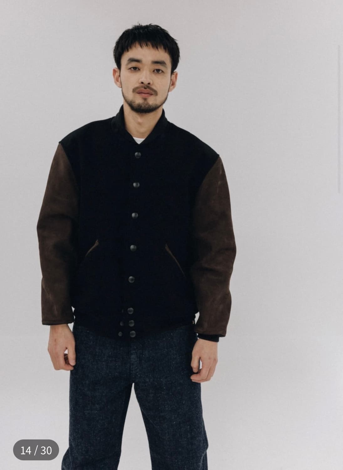  구매합니다) 오토매틱포더피플 바시티 자켓 블랙 2사이즈 상품이미지2