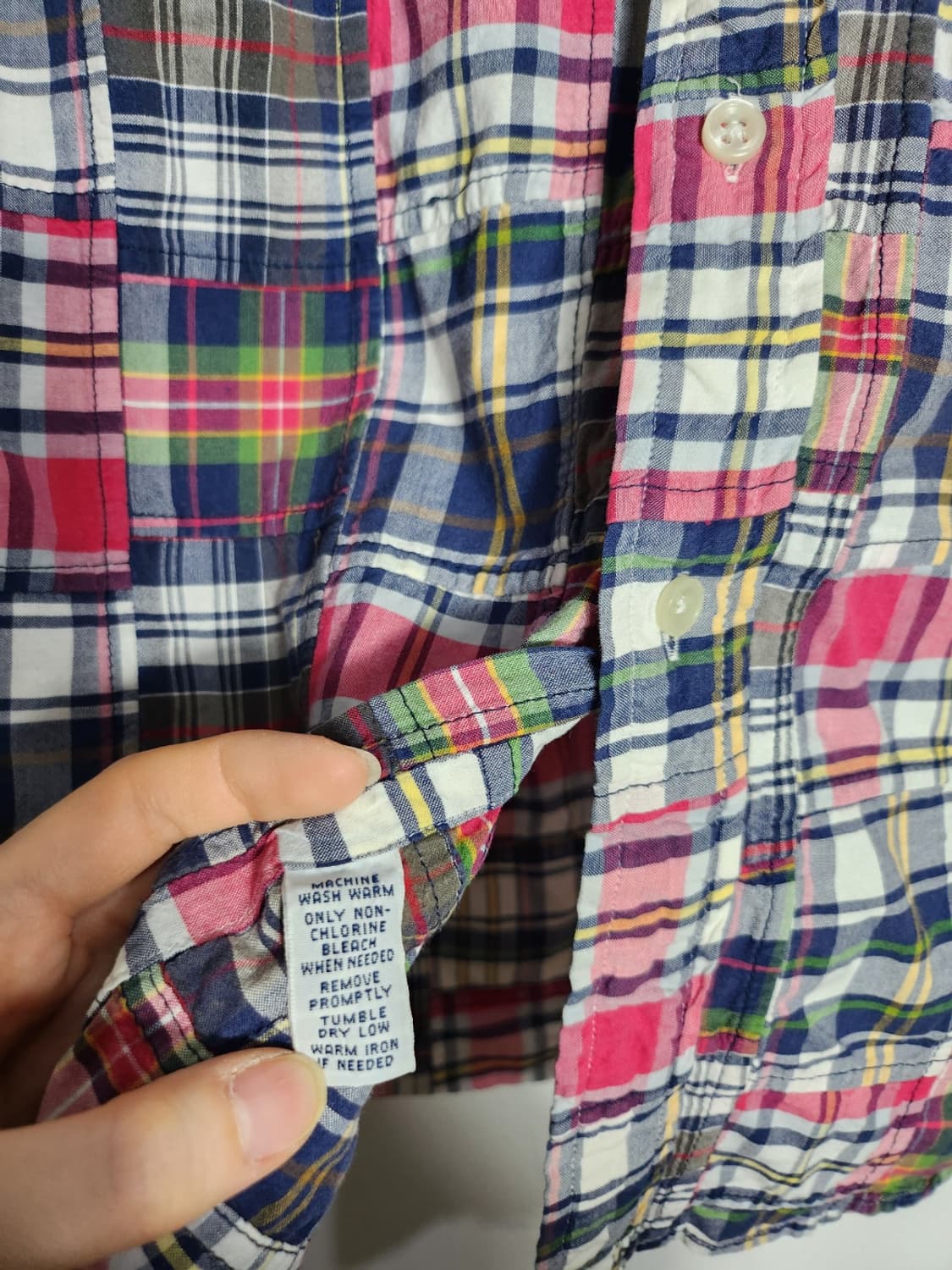 S 폴로 랄프로렌 마드라스 패치워크 체크 셔츠 상품이미지5