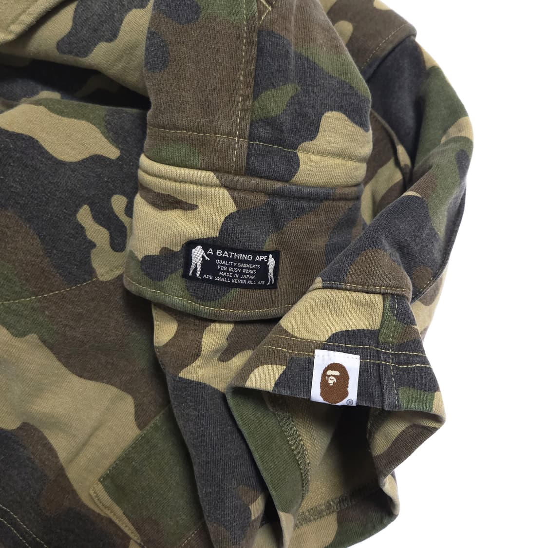 베이프 BAPE 재팬 카모 카고 쇼츠 반바지 스웻 상품이미지7