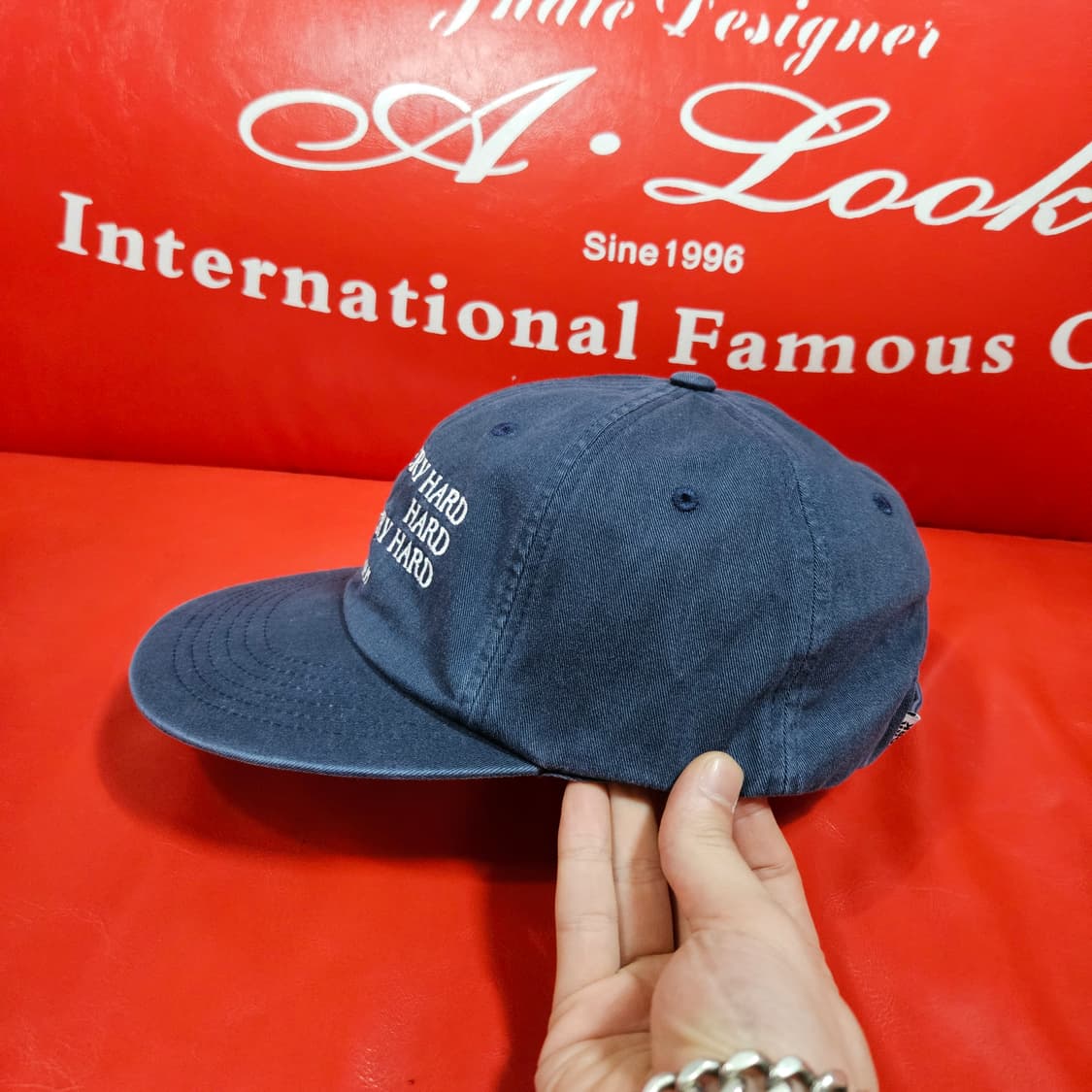 워크워크 레터링 네이비 코튼 볼캡 Free 상품이미지6