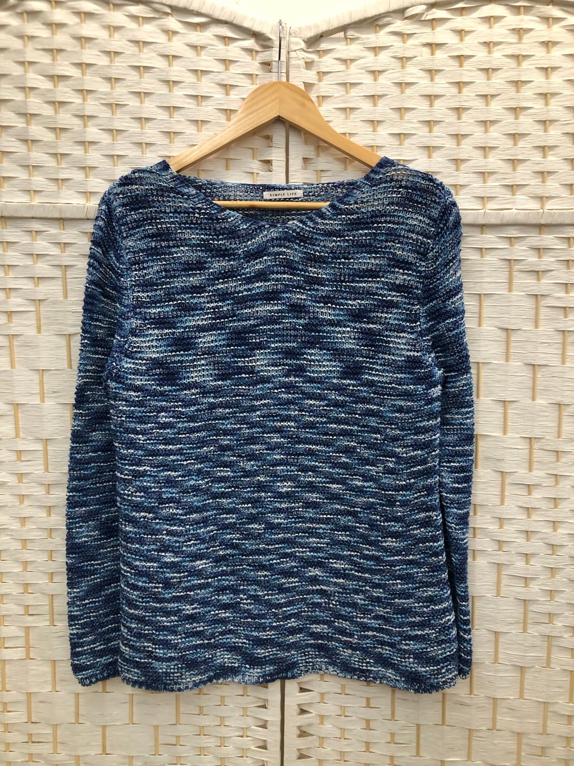 블루 그물니트 상품이미지1