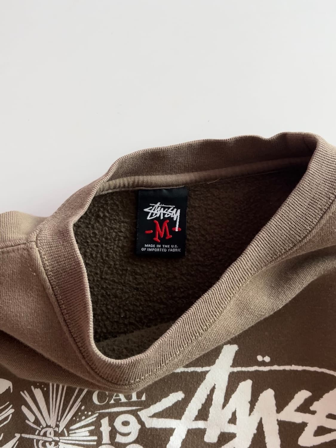 스투시 00s 카키 맨투맨 M 상품이미지4