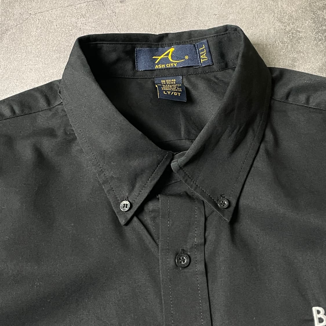 ASH CITY 빈티지 블랙 다운버튼 코튼 셔츠 A00709 상품이미지2