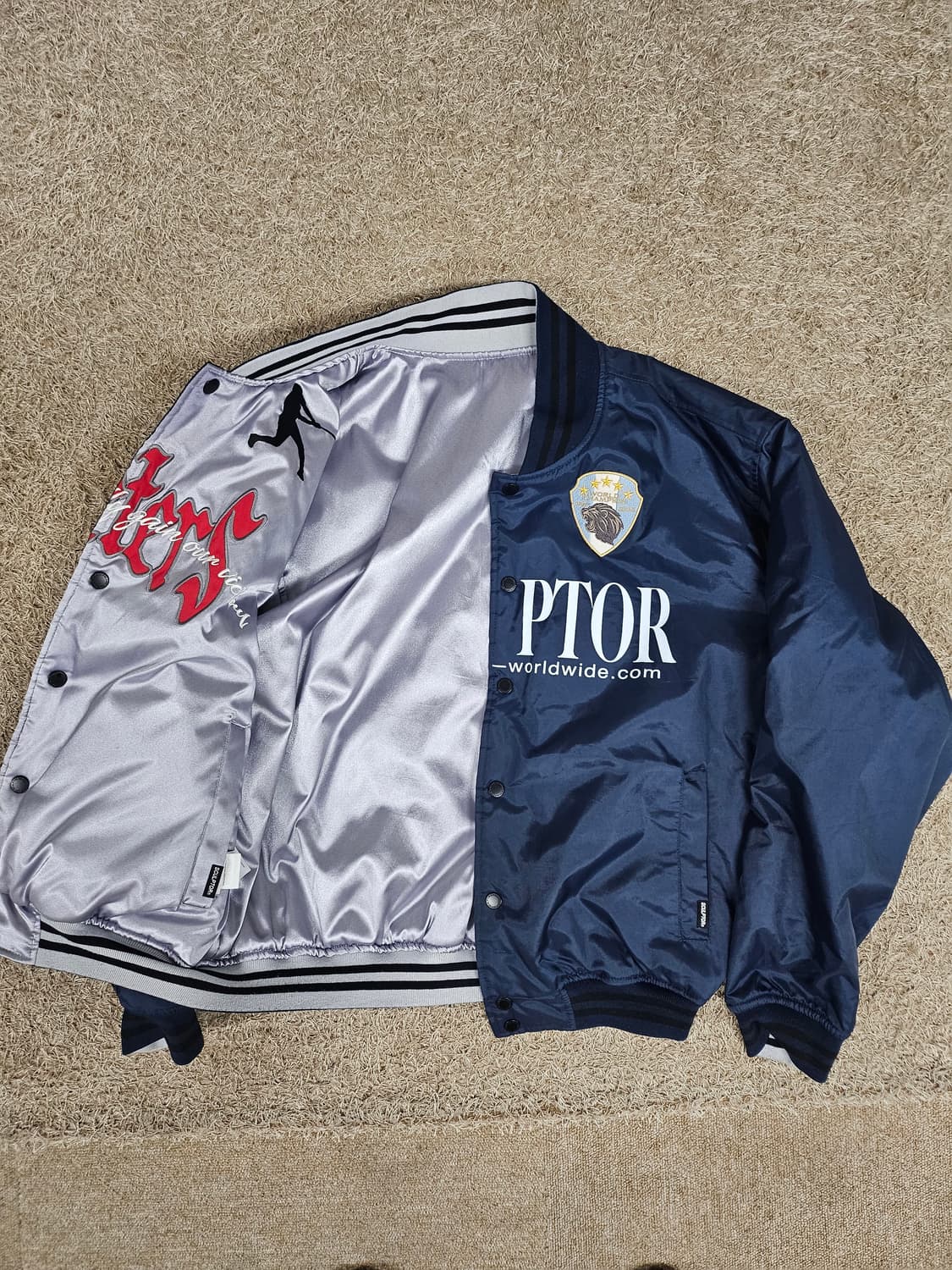 (L-100)스컬프터 남여공용 리버시블 양면  스타디움 자켓 상품이미지1