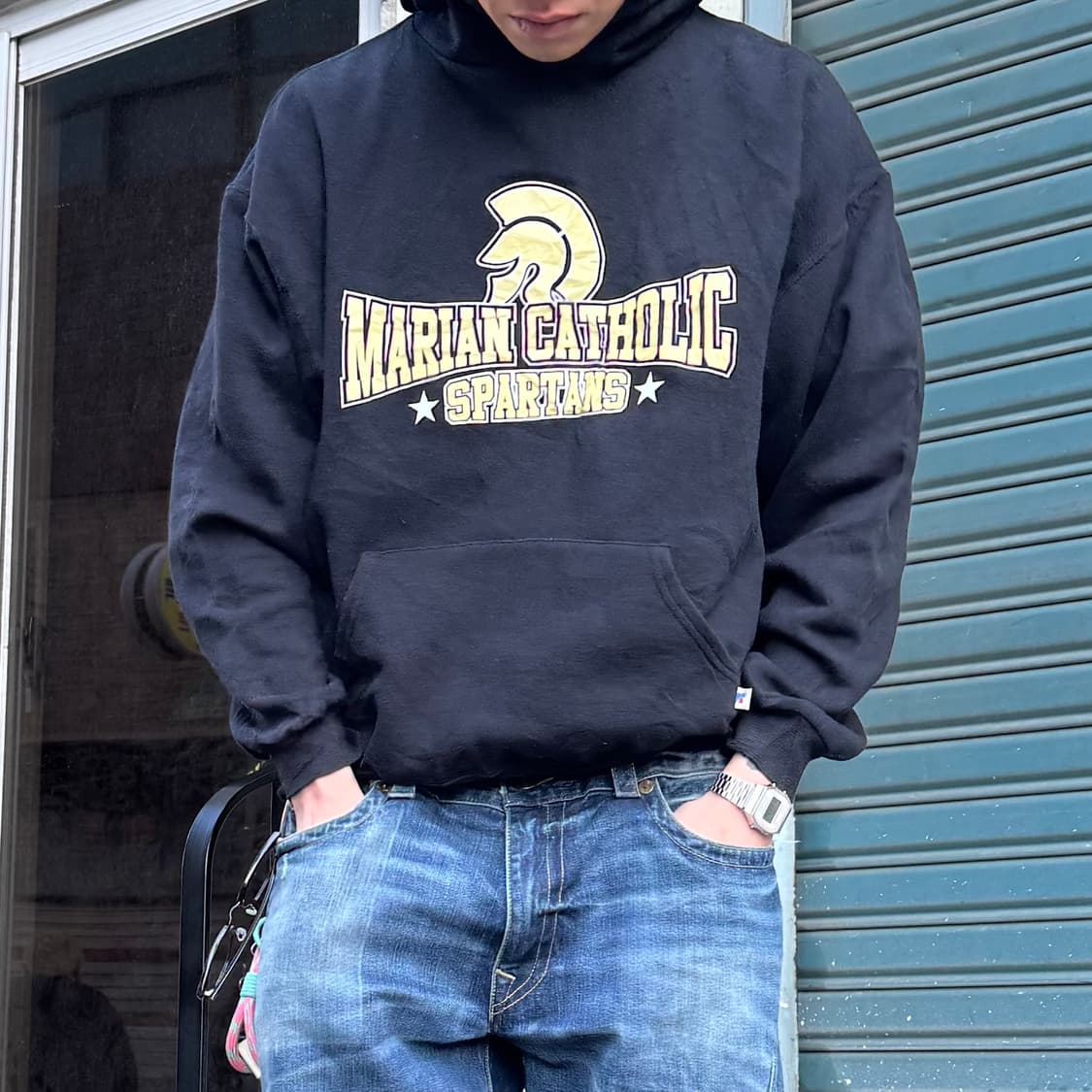 Russell athletic 블랙 후드 상품이미지1