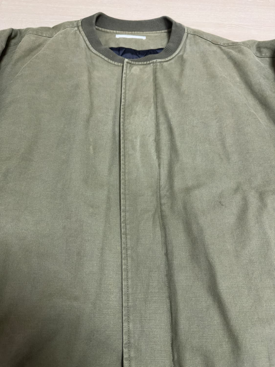 (OS) 논노드 서퍼다이 서지 봄버 자켓 빈티지 카키 상품이미지3