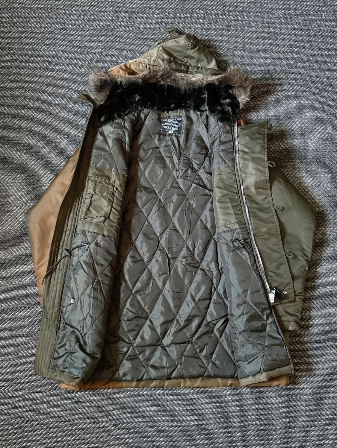 90s VIRGIN VOYAGE 선페이드 N3-B 밀리터리 파카(105) 상품이미지6