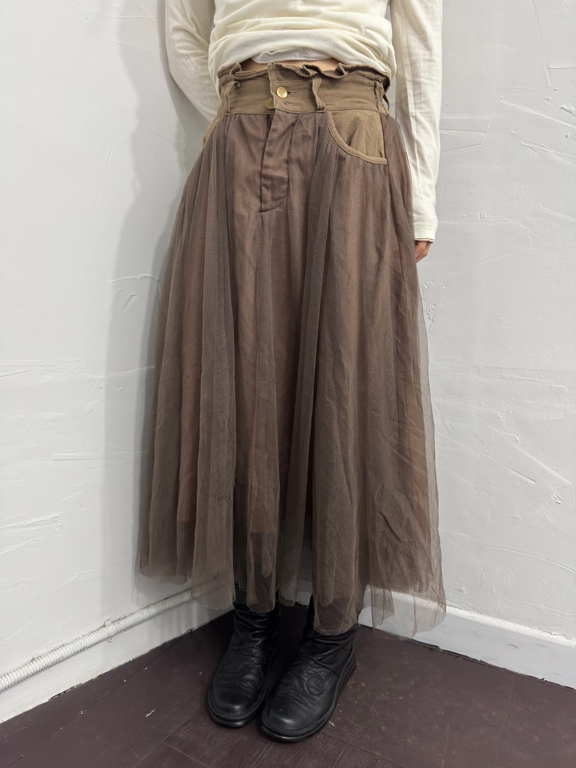 sha layered cotton skirt 상품이미지3