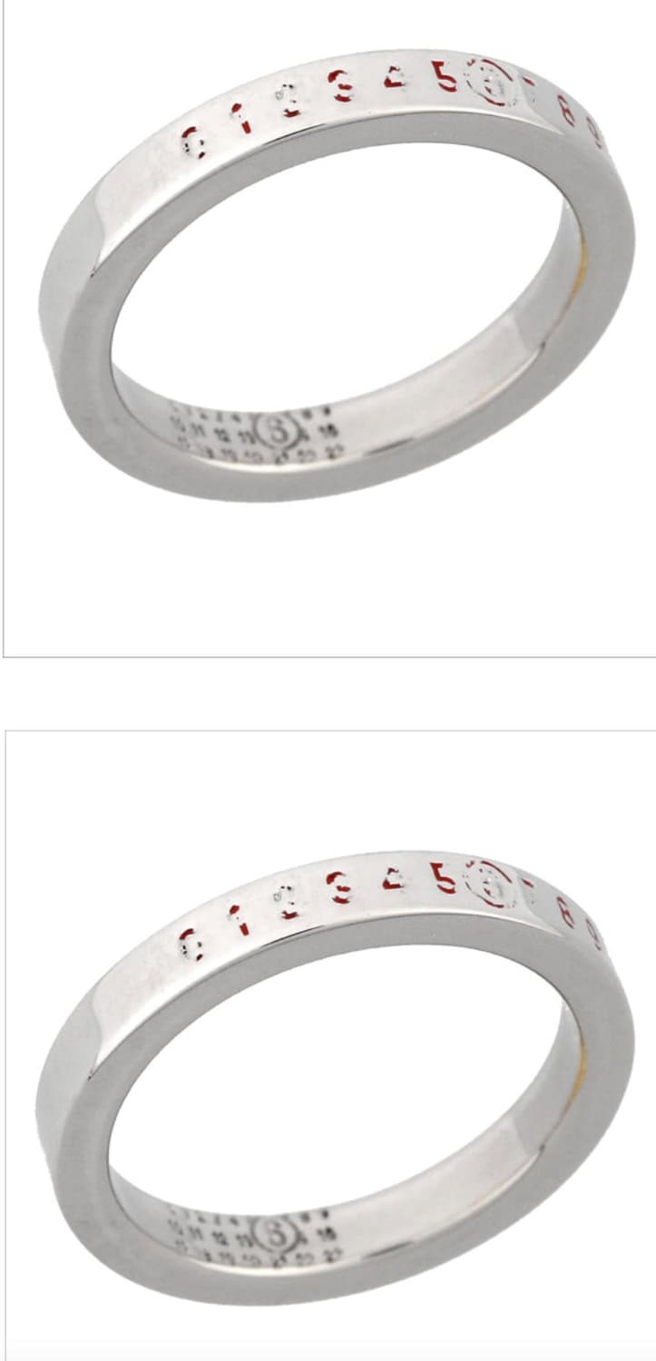 메종마르지엘라 mm6  뱀의 해 미니멀 숫자 반지 링 상품이미지2