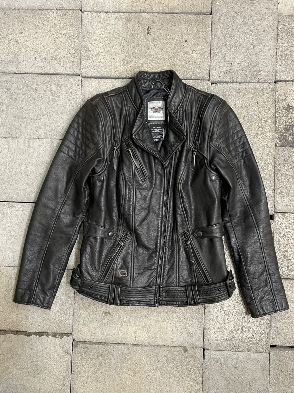 할리 데이비슨 컨버터블 모터사이클 레더 자켓 상품이미지1