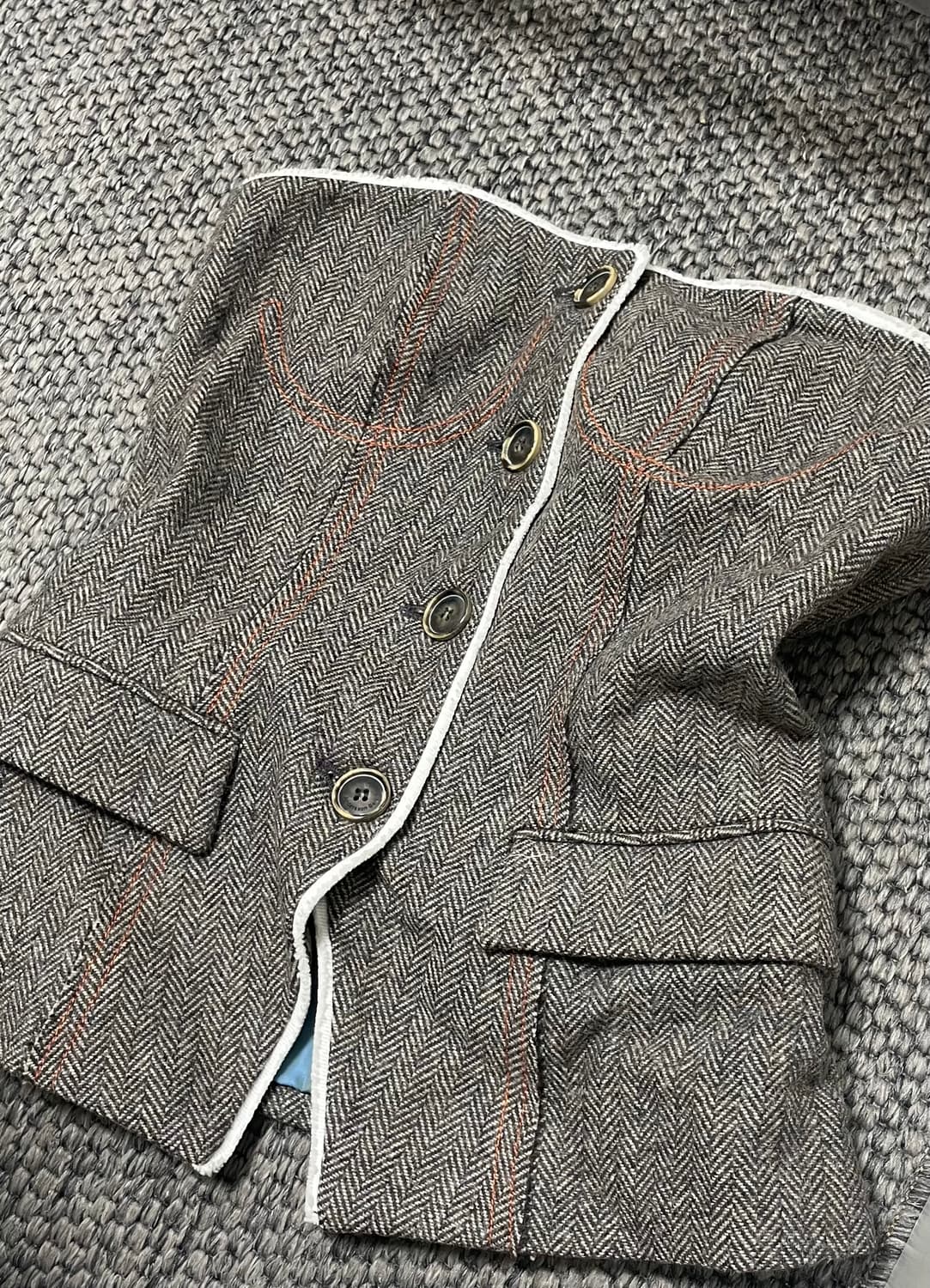 앤더슨벨 AIKA 아이카 헤링본 울 뷔스티에 상품이미지4