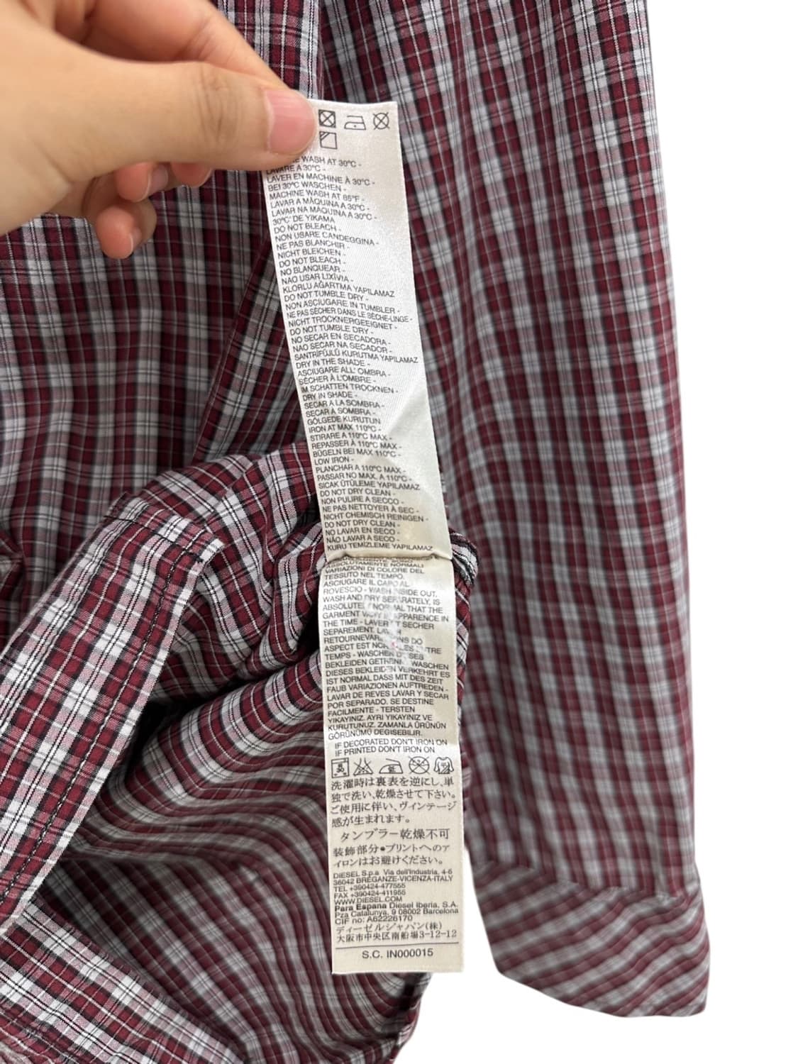 디젤 워크셔츠 브릭레드 (L)  상품이미지9