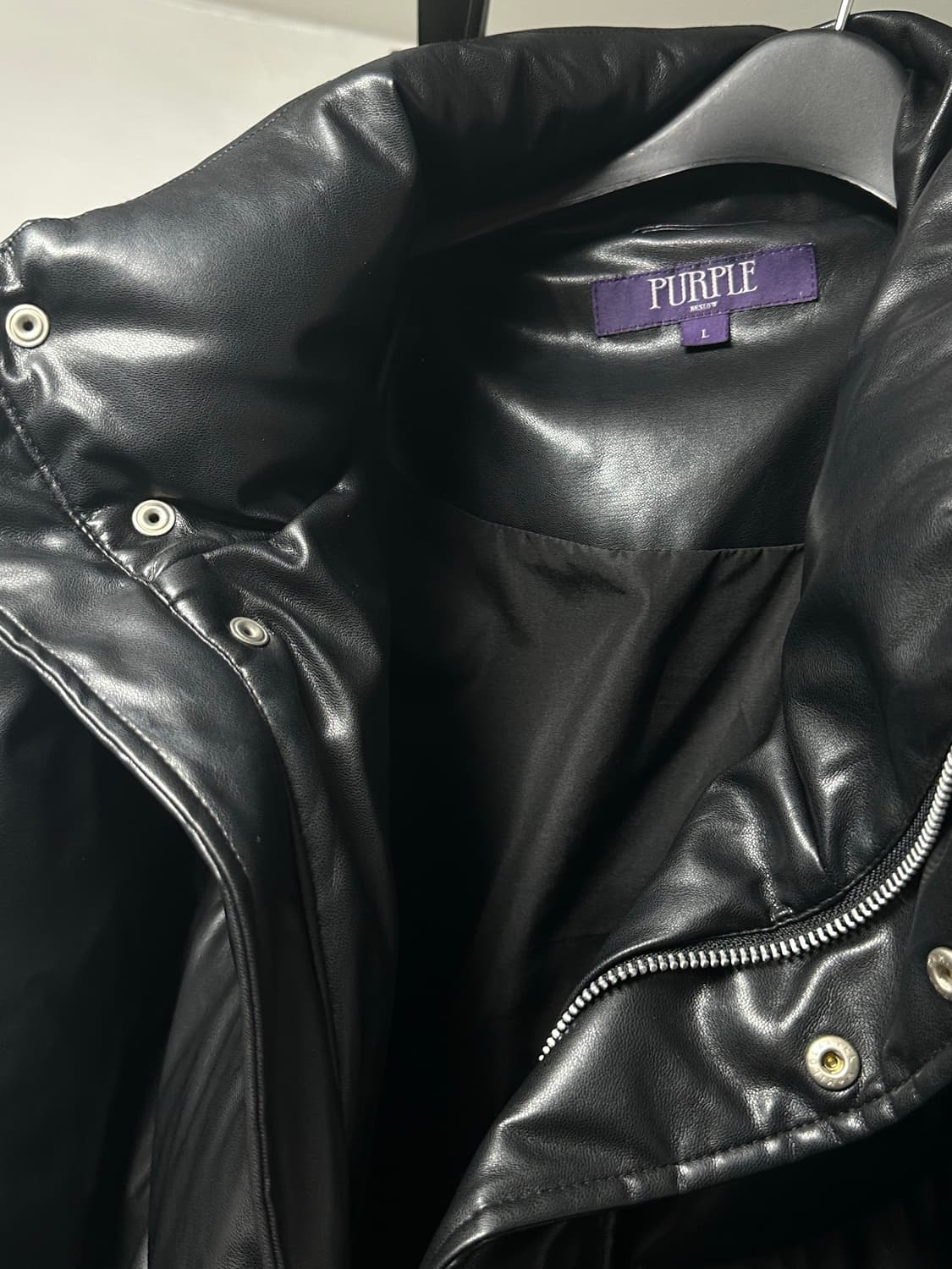 BESLOW 레더 숏패딩 L 상품이미지3