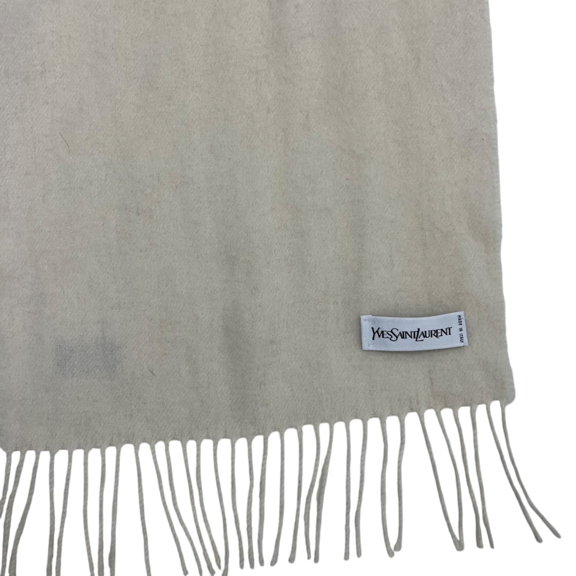 입생로랑 화이트로고 퓨어 울 아이보리 머플러 상품이미지7