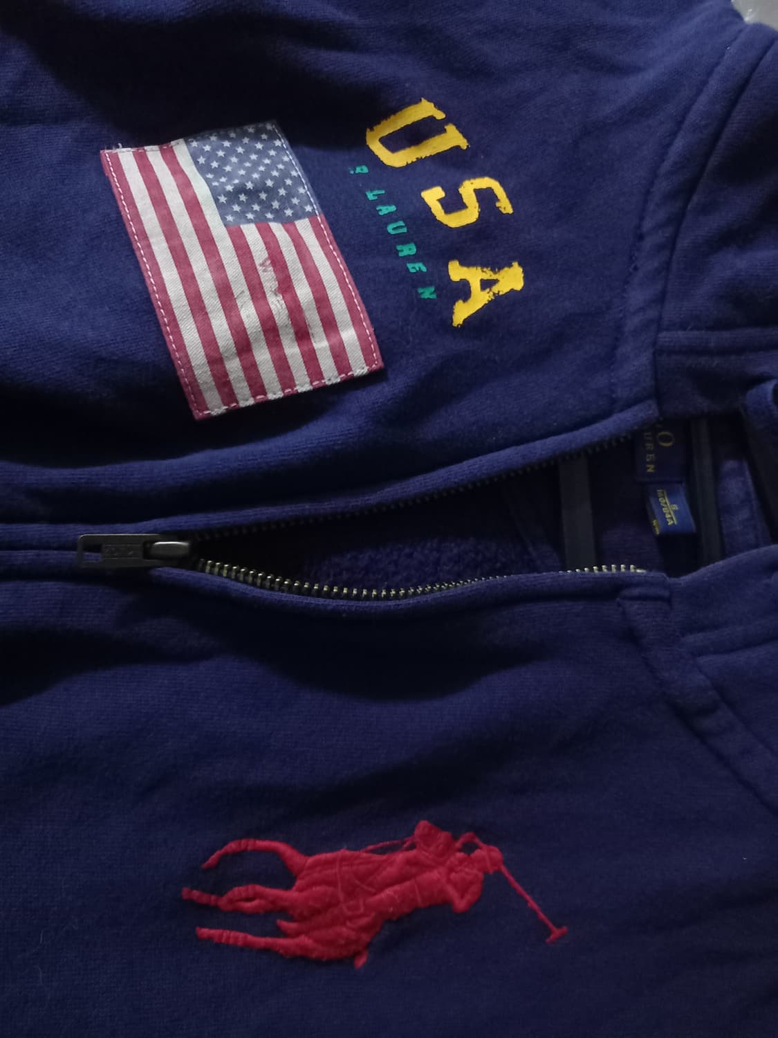 폴로 POLO 빅포니 성조기 USA 여자 후드집업 90/S 상품이미지3