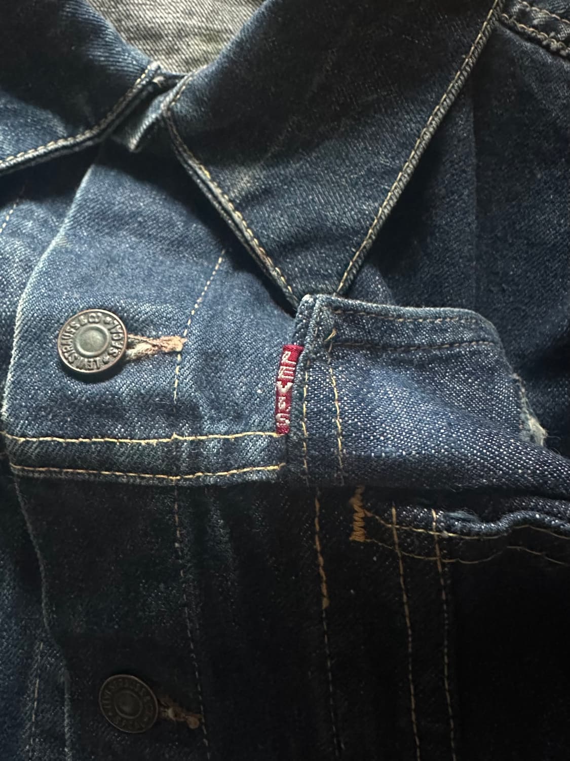 60s USA 빈티지 리바이스 557XX 초기형 데님 자켓 상품이미지4