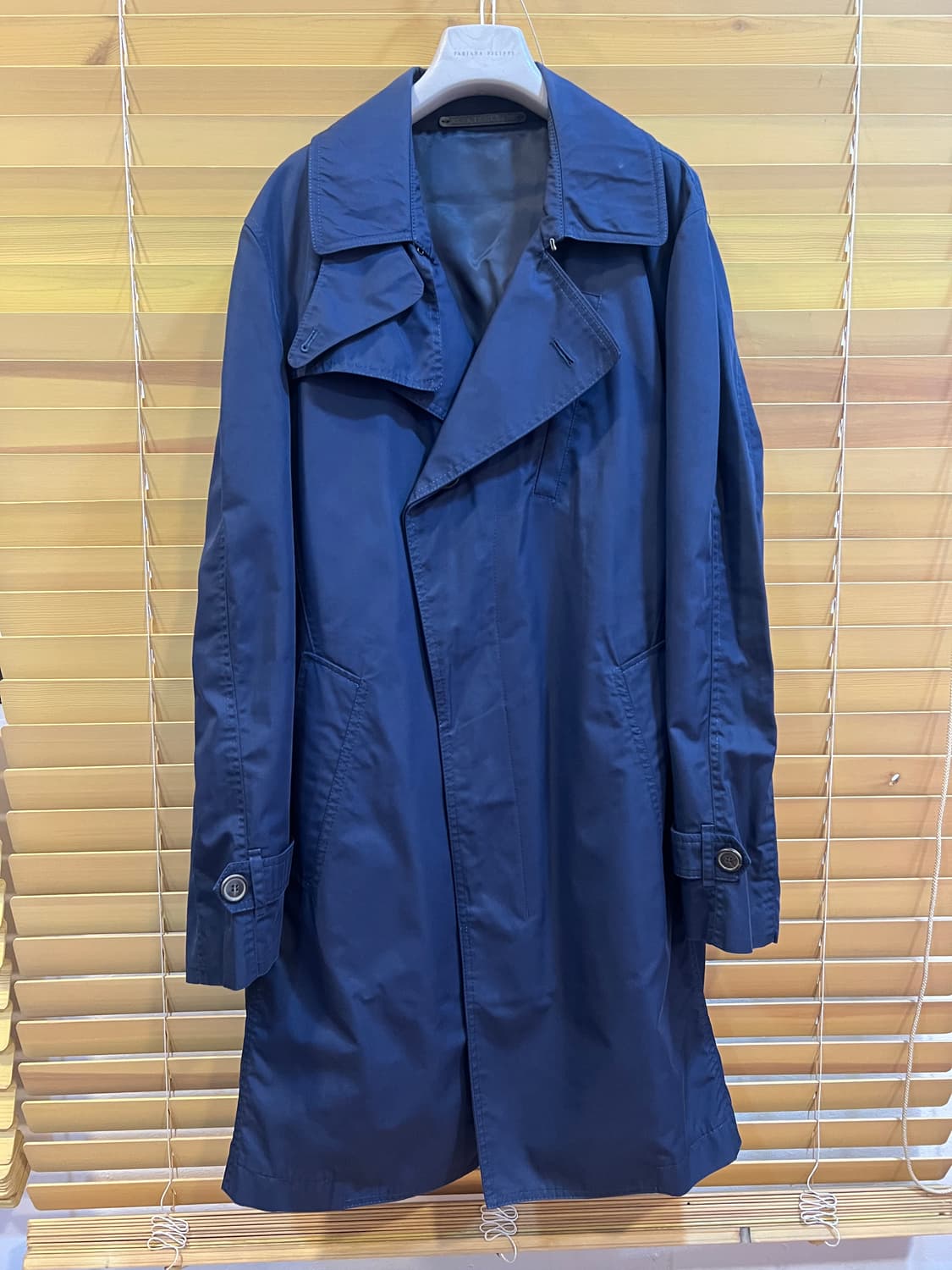 타임옴므 남성 네이비 개버딘더블코트 트렌치코트 상품이미지2