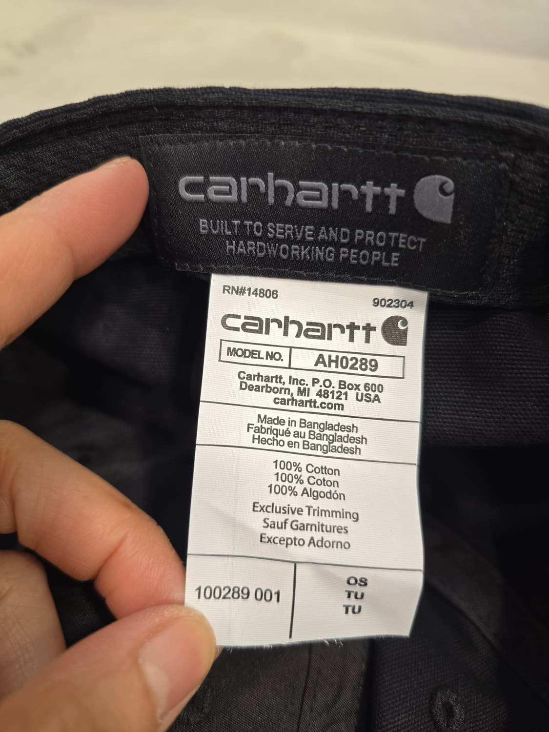 새상품)  칼하트 오데사 블랙 볼캡 모자 상품이미지6