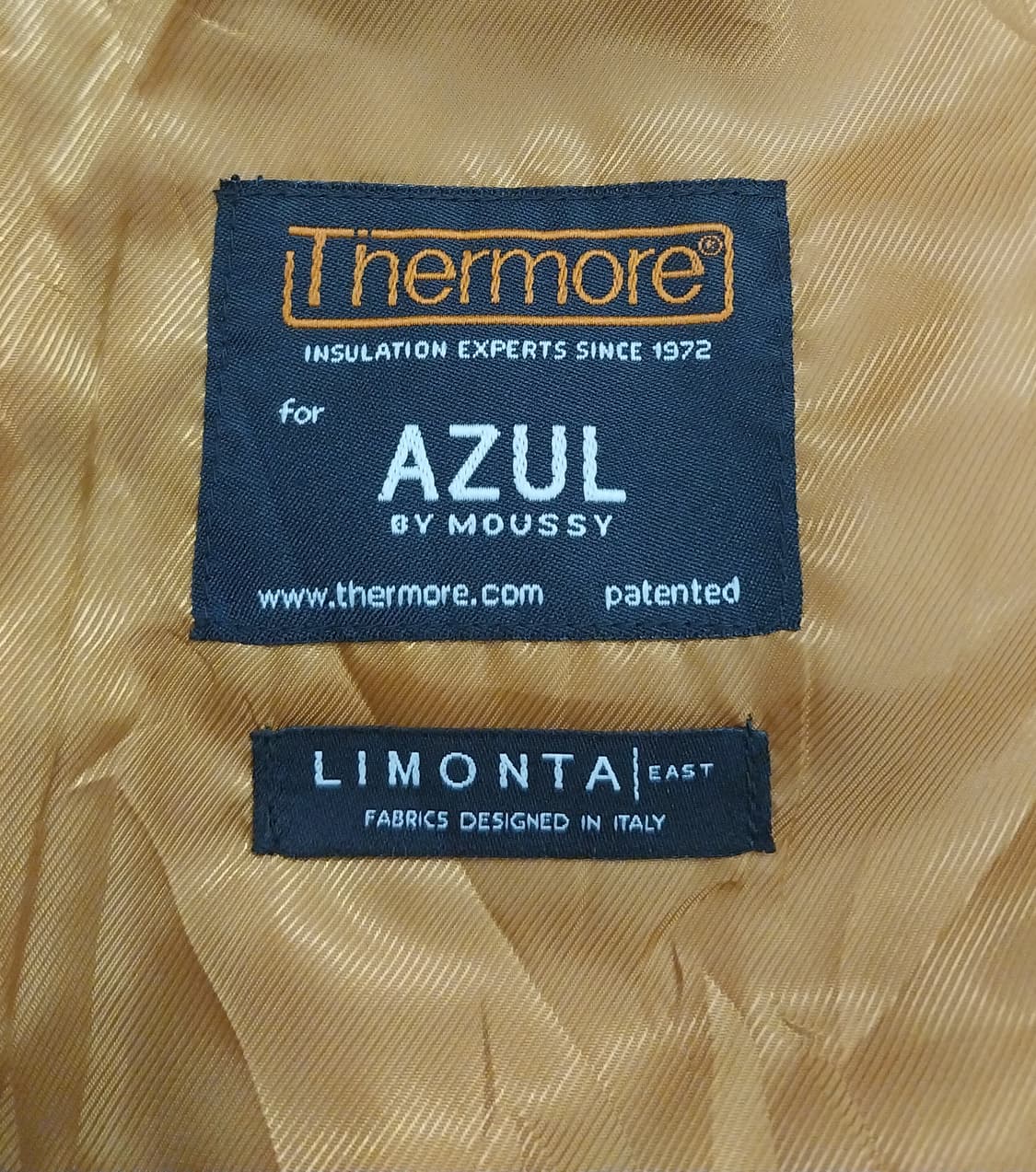 jpn AZUL 오렌지 가오리핏 크롭 패딩 S 상품이미지5