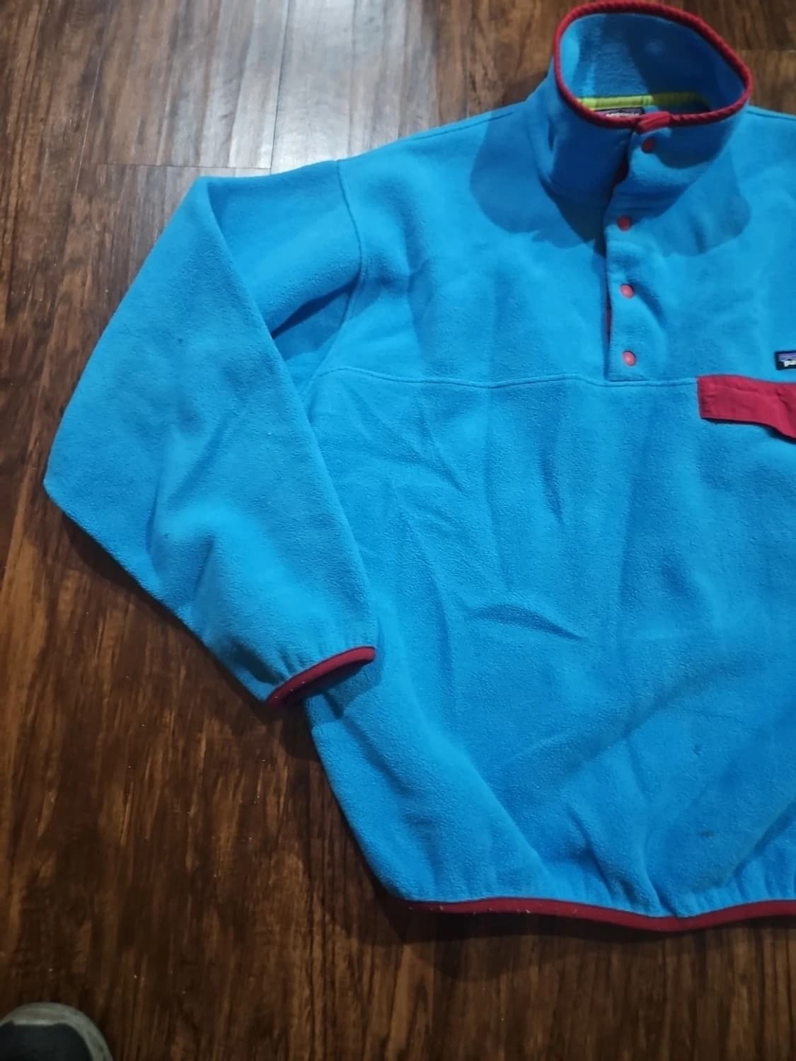 10s 파타고니아 신칠라 스냅-T 블루/레드 상품이미지2