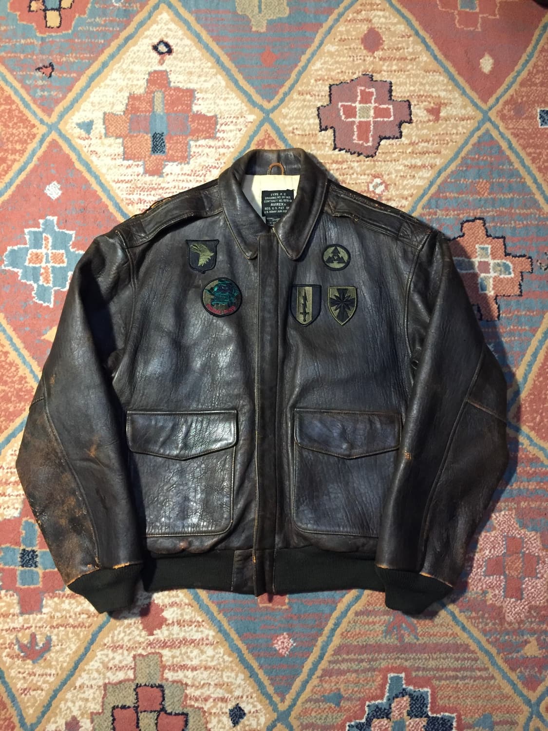 90‘s 아비렉스 밀리터리 패치워크 a-2 상품이미지2