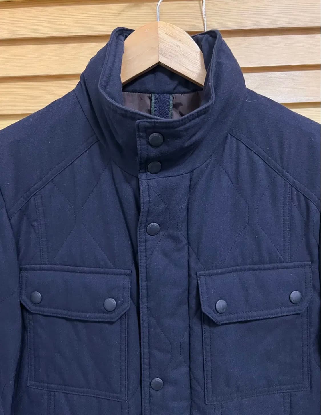 헨리코튼 남성 네이비 퀼팅자켓 누빔점퍼 상품이미지1