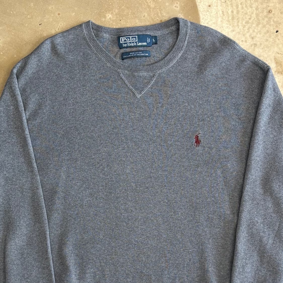 L 폴로랄프로렌 코튼 그레이 니트 상품이미지1