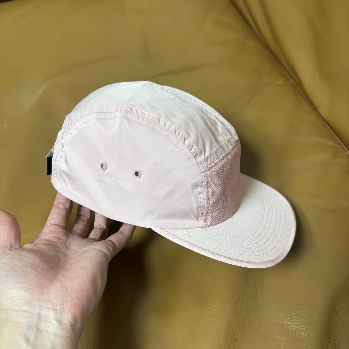 슈프림 캠프캡 모자 박스로고 메쉬 핑크 상품이미지3