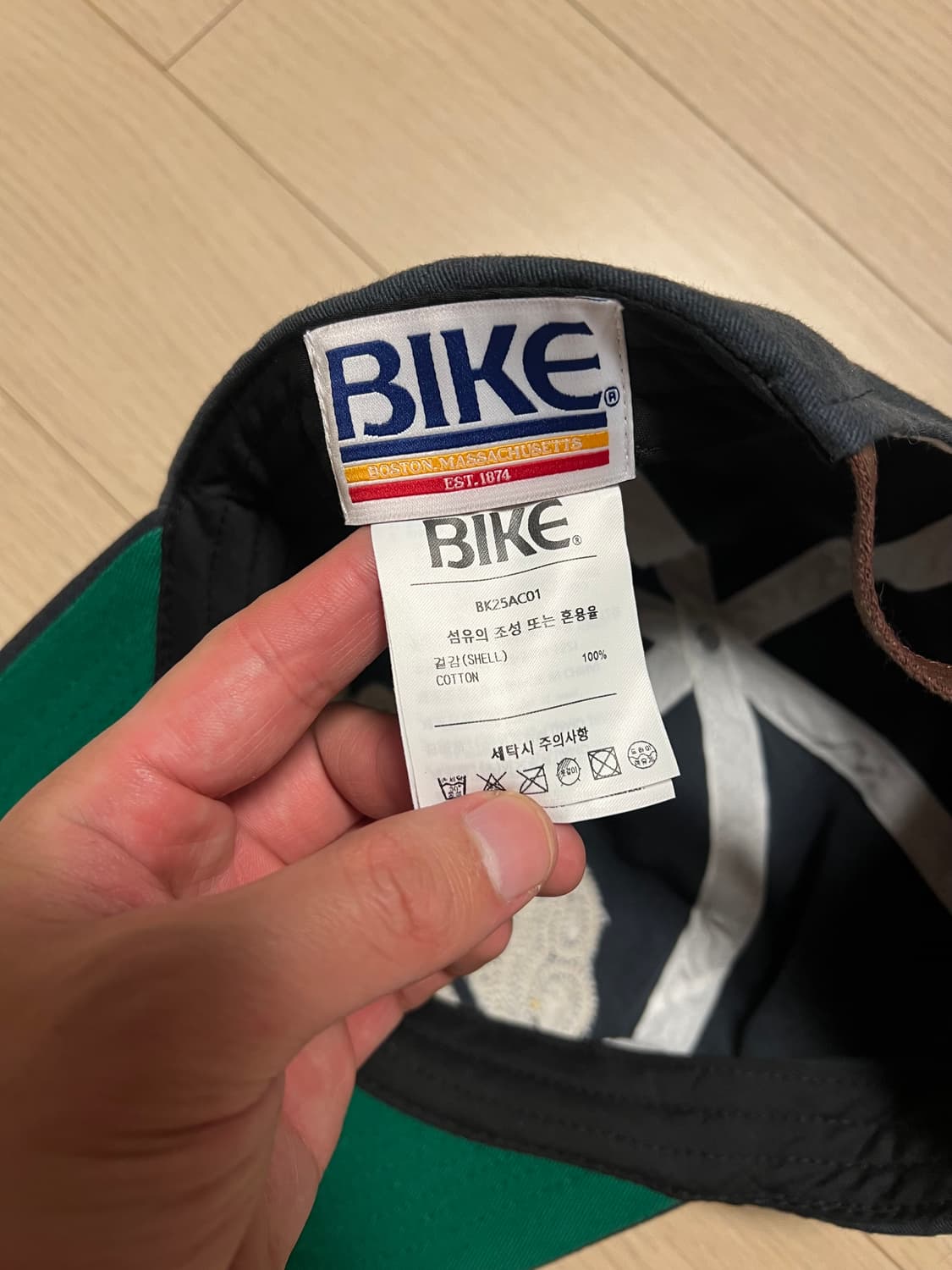 BIKE 타일 6패널 로고 볼캡 네이비 상품이미지6