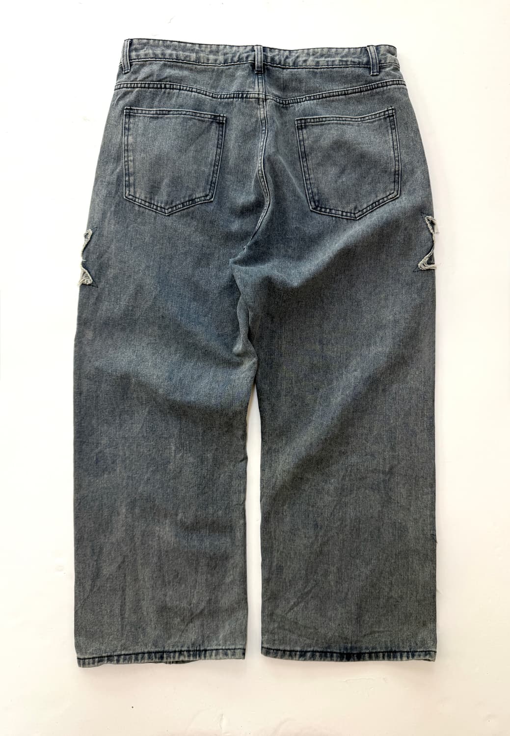 패치 와이드 데님팬츠 상품이미지4