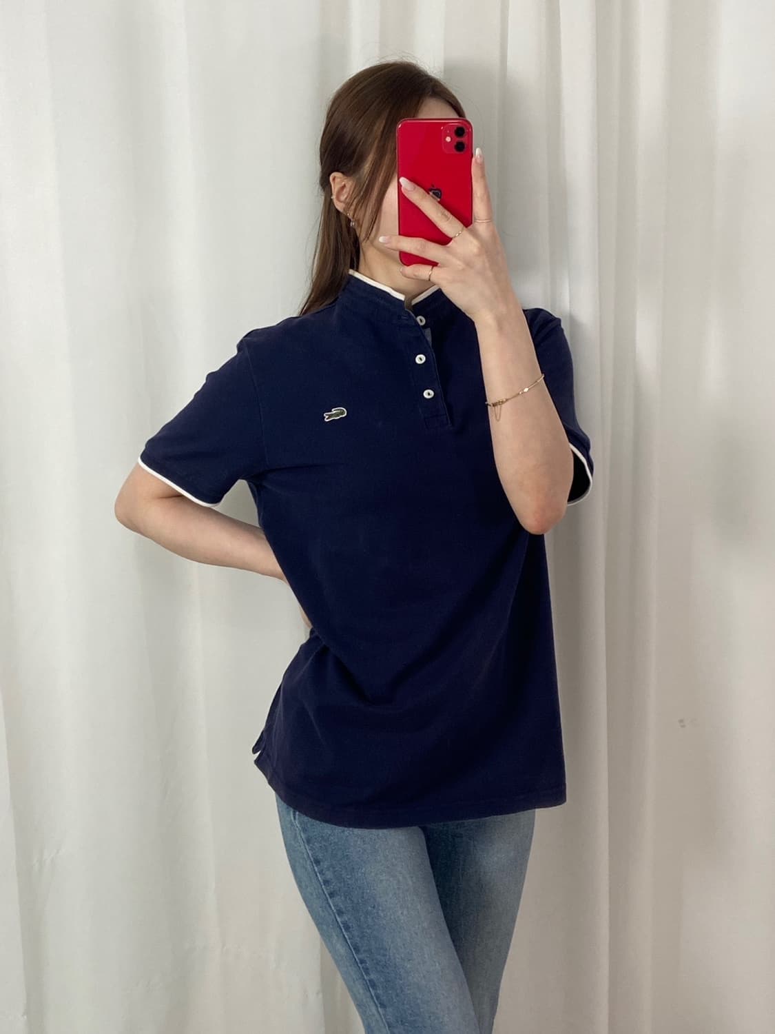 라코스테 네이비 차이나 카라  상품이미지1