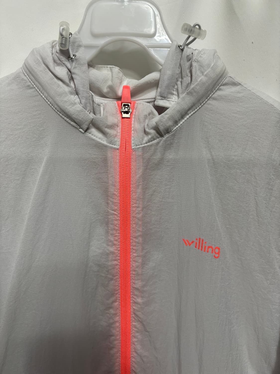 윌링(Willing)네온 오렌지 지퍼 바람막이 자켓 100 상품이미지2