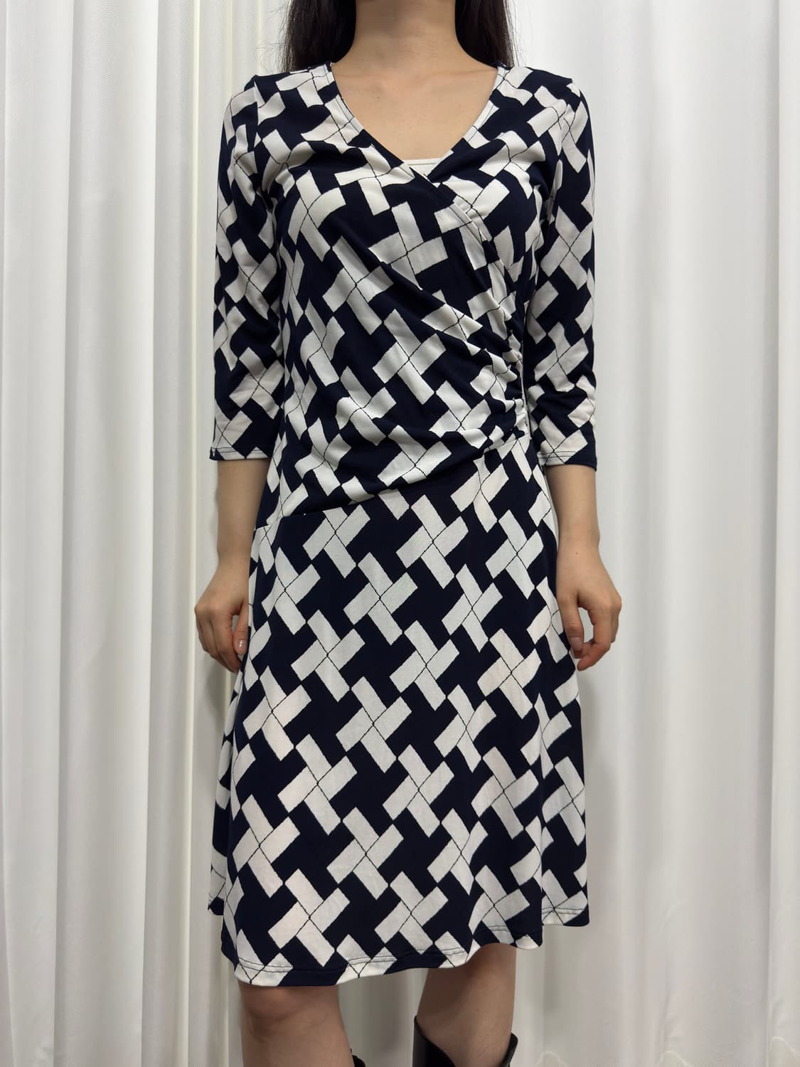 printing wrap dress 상품이미지1