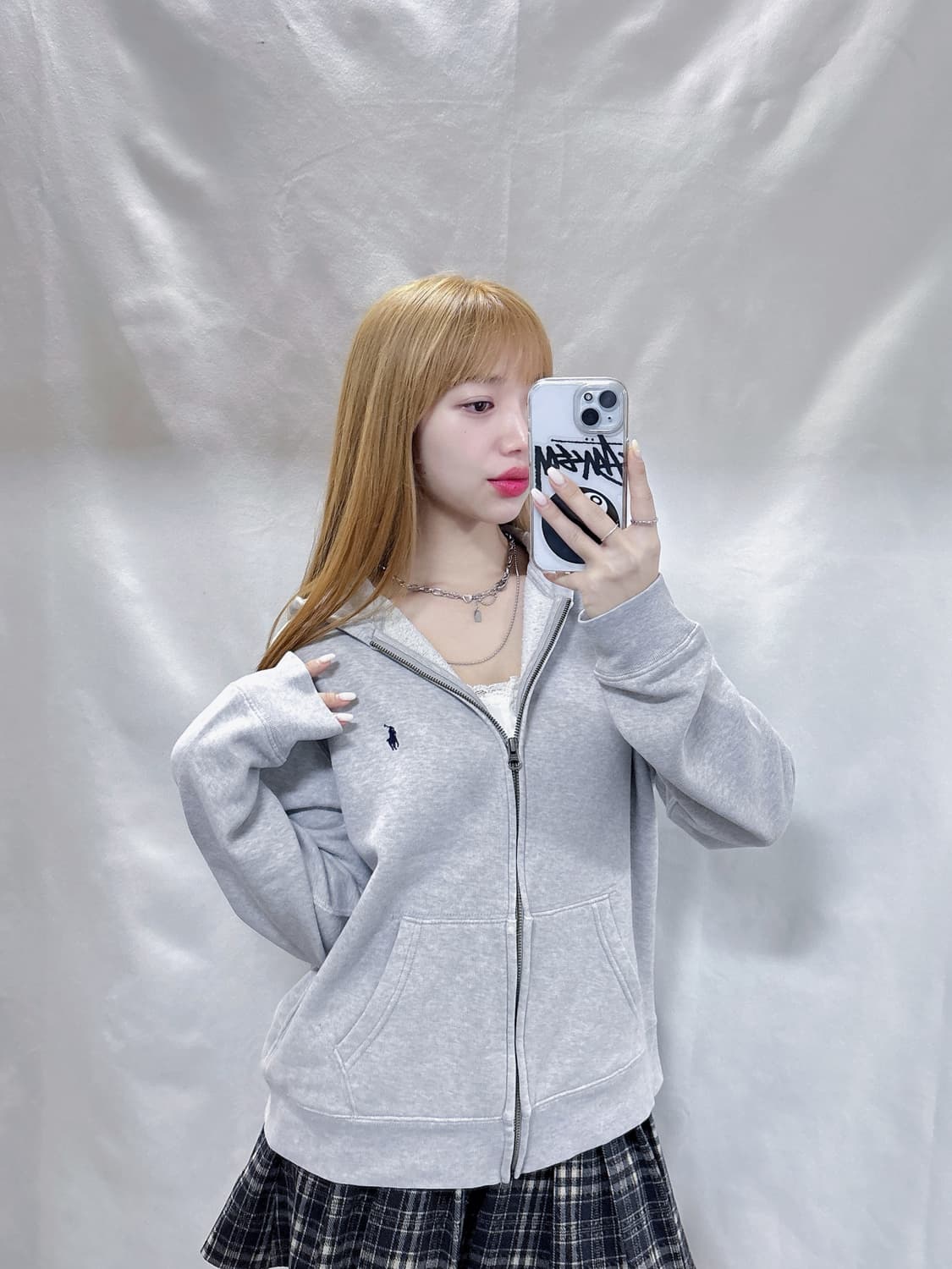 폴로 랄프로렌 그레이 포니 후드집업  상품이미지1