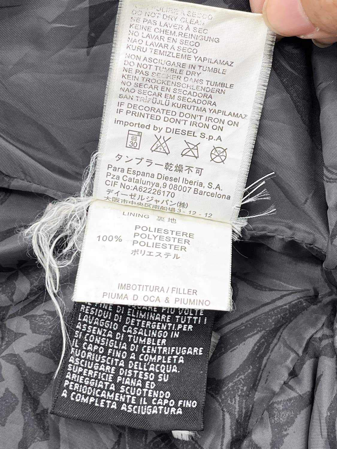 디젤 블랙 덕 다운 점퍼 상품이미지7