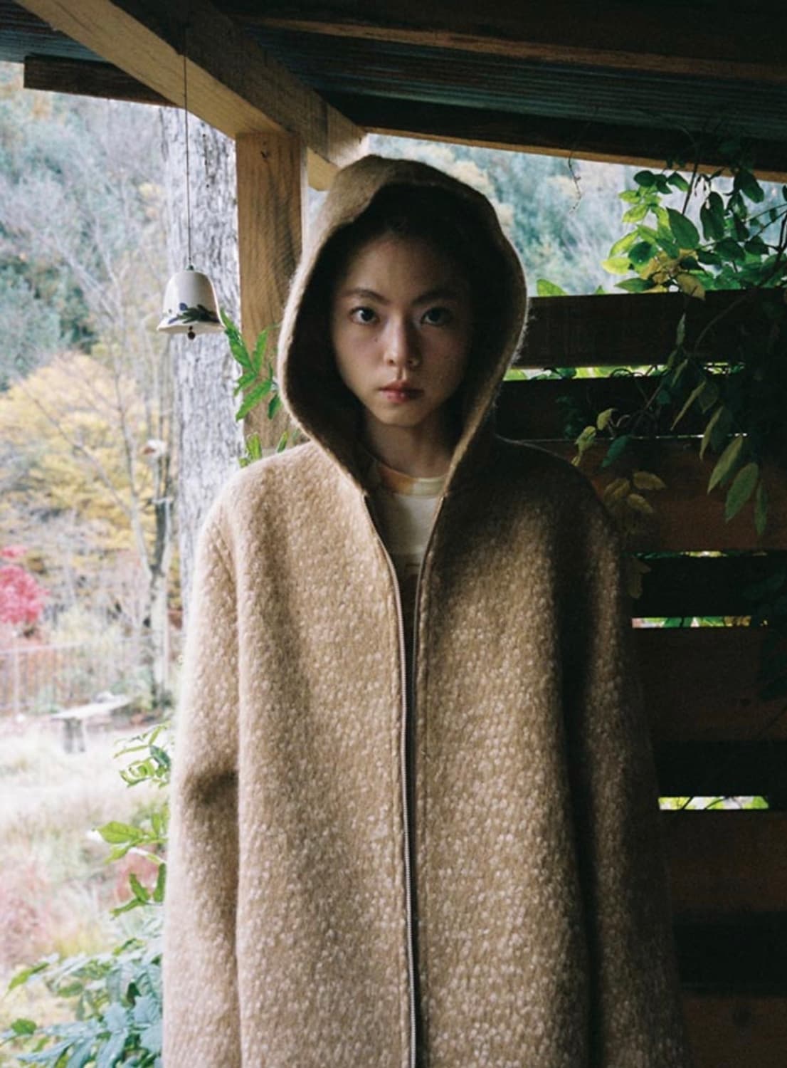 Teak 티크 모헤어 후드 코트 M 상품이미지2