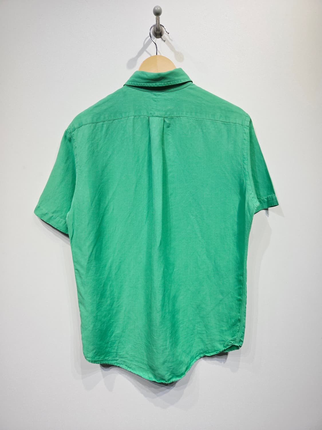 폴로 랄프로렌 리넨 실크 혼방 반팔 셔츠 그린 상품이미지5